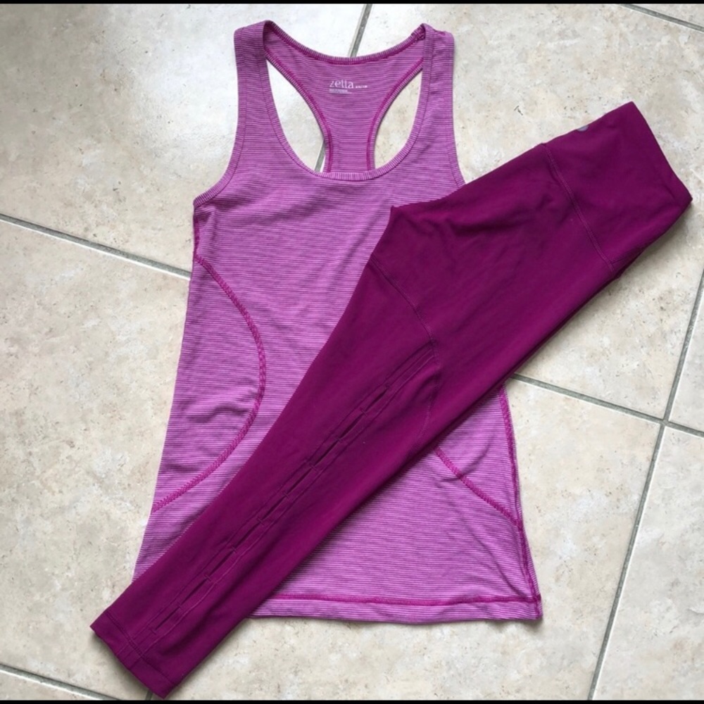 Zella / Yogalicious tank top leggings set XS